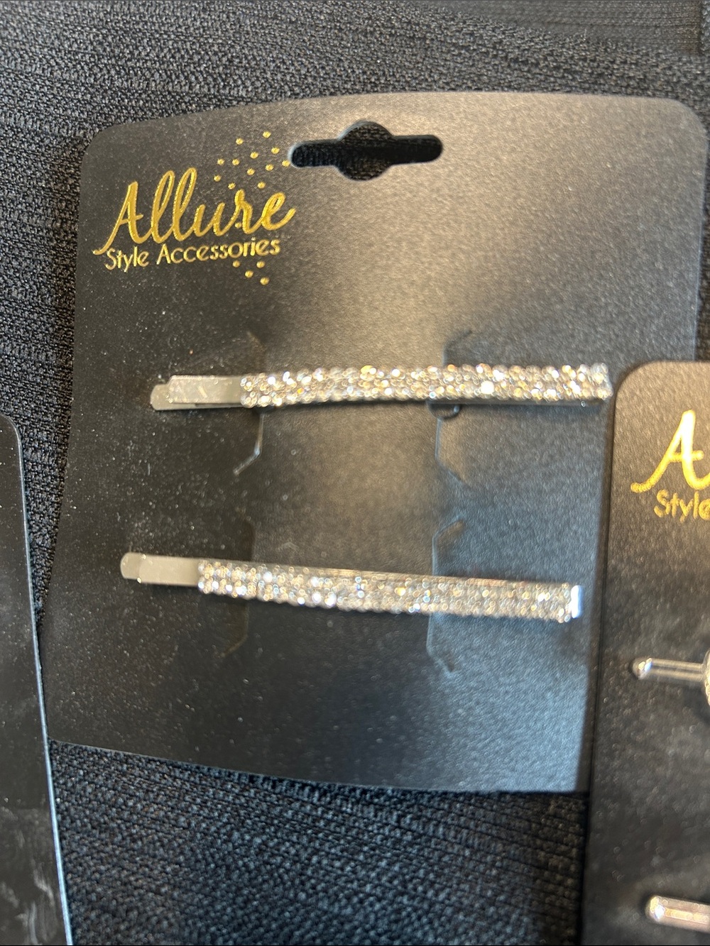 Allure Crystal Rhinestone Hair Accessory Set - Silver - Picture 3 of 6